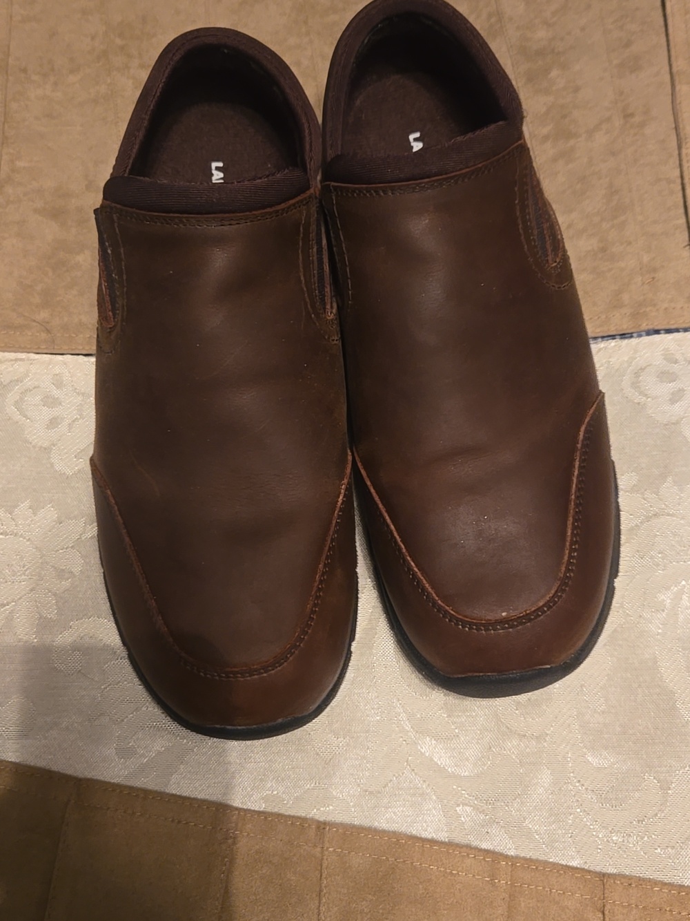 Lands' End Brown Lesther Slip On Shoes, size 9B Womens